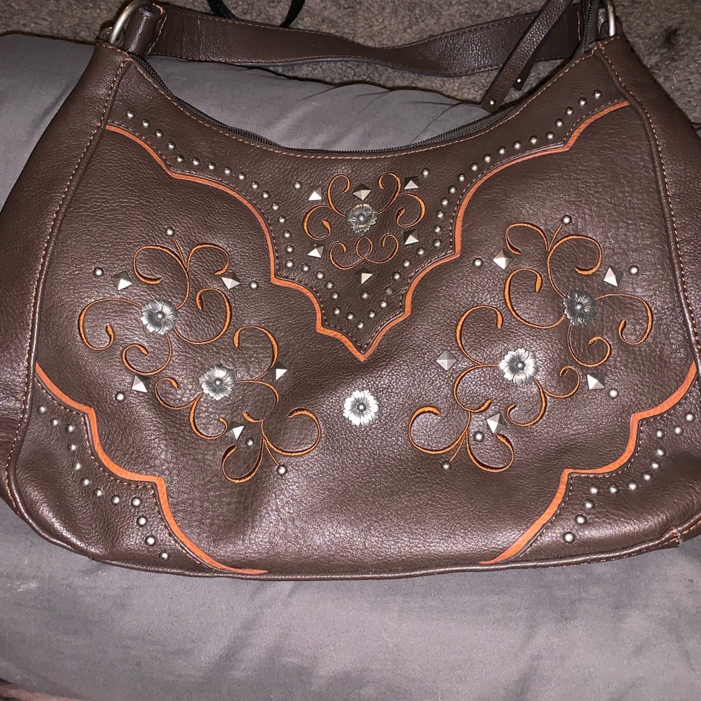 Country leather purse